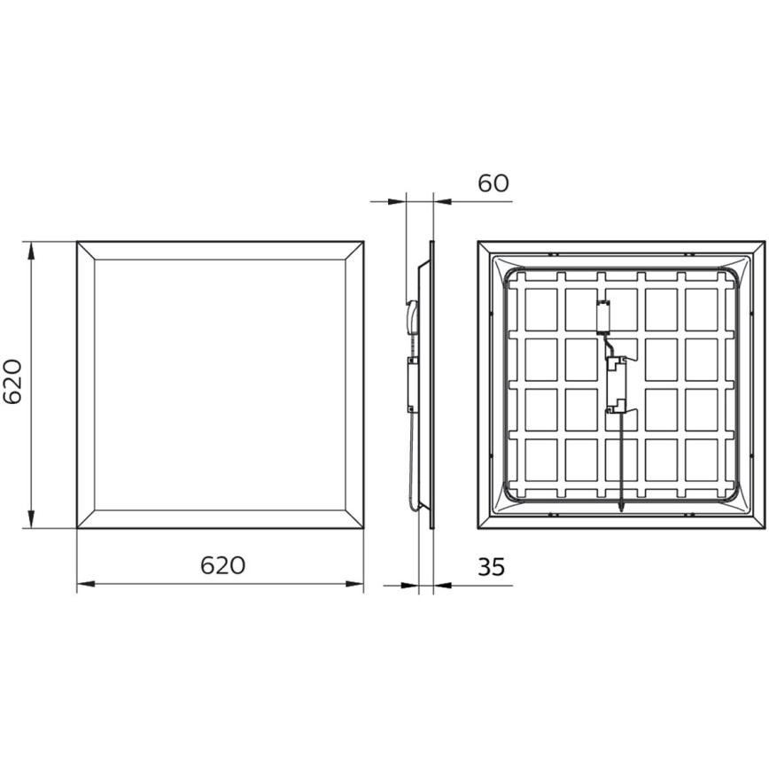 Philips - Painel de encastrar LED PROJECTLINE LED/36W/230V 62x62 cm