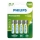 Philips R03B4RTU10/10 - 4 Pilhas recarregáveis AAA NiMH/1,2V/2600 mAh