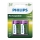 Philips R14B2A300/10 - 2 pçs Pilha recarregável C MULTILIFE NiMH/1,2V/3000 mAh