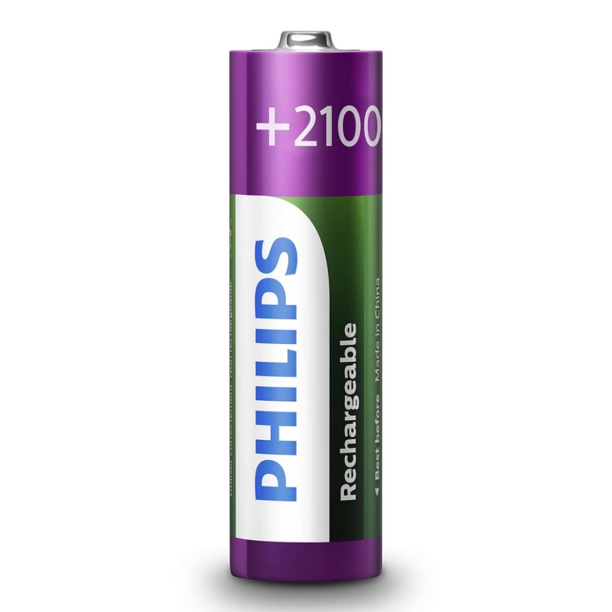 Philips R6B4A210/10 - 4 pçs Pilha recarregável AA MULTILIFE NiMH/1,2V/2100 mAh