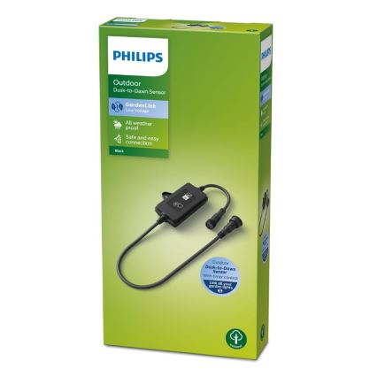 Philips - Sensor de crepúsculo exterior com um temporizador IP44 IP44