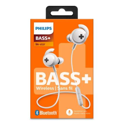 Philips SHB4305WT/00 - Auriculares Bluetooth com microfone branco