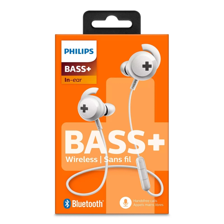 Philips SHB4305WT/00 - Auriculares Bluetooth com microfone branco