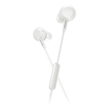 Philips TAE4105WT/00 - Auriculares com microfone JACK 3,5 mm branco
