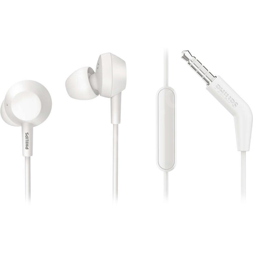 Philips TAE4105WT/00 - Auriculares com microfone JACK 3,5 mm branco