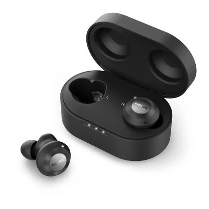 Philips TAT8505BK/00 - Auriculares sem fios IPX4 2x 55 mAh + 560 mAh preto