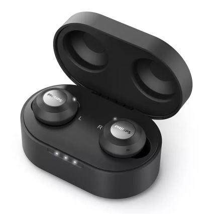 Philips TAT8505BK/00 - Auriculares sem fios IPX4 2x 55 mAh + 560 mAh preto