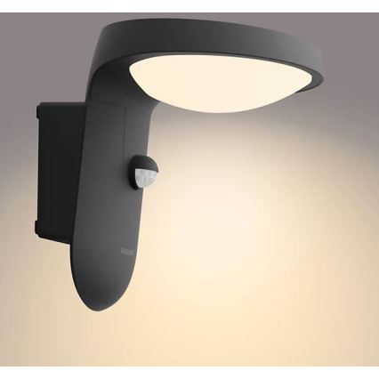 Philips - Luminária de parede solar LED com sensor de movimento e crepúsculo LED/1,2W/4V 1800 mAh 3000K IP44