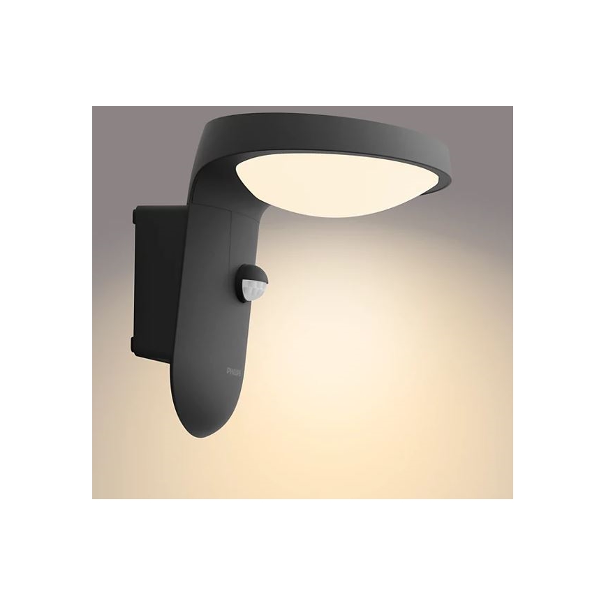 Philips - Luminária de parede solar LED com sensor de movimento e crepúsculo LED/1,2W/4V 1800 mAh 3000K IP44