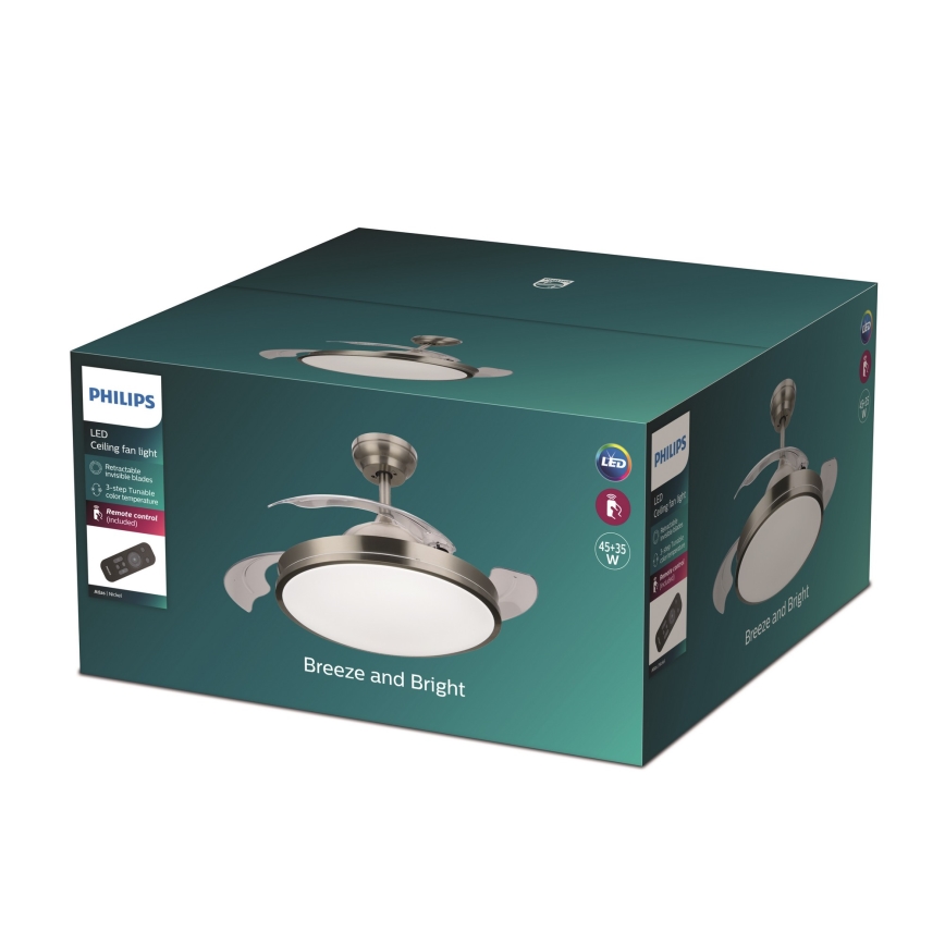 Philips - Ventoinha de teto LED LED/35W/230V 5500/4000/3000K + controlo remoto