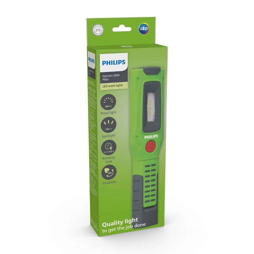 Philips X30PILLX1-Lanterna recarregável LED XPERION LED/5W/3,7V 200 lm 2500 mAh 6000K