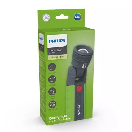 Philips X30ZOOMX1 - Lanterna LED recarregável com regulação da intensidade da luz XPERION LED/6W/3,7V 1000 lm 2500 mAh IP54