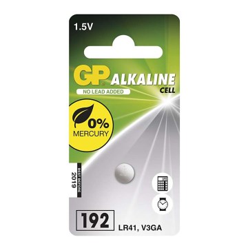 Pilha alcalina de botão LR41 GP ALKALINE 1,5V/24 mAh