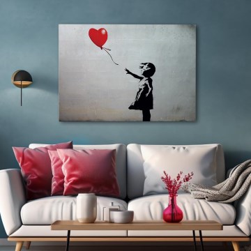 Pintura de parede sobre tela 50x70 cm preto/cinzento
