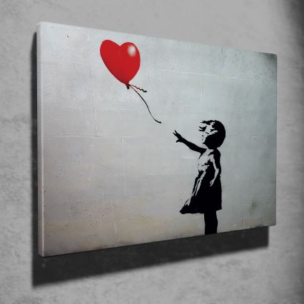 Pintura de parede sobre tela 50x70 cm preto/cinzento