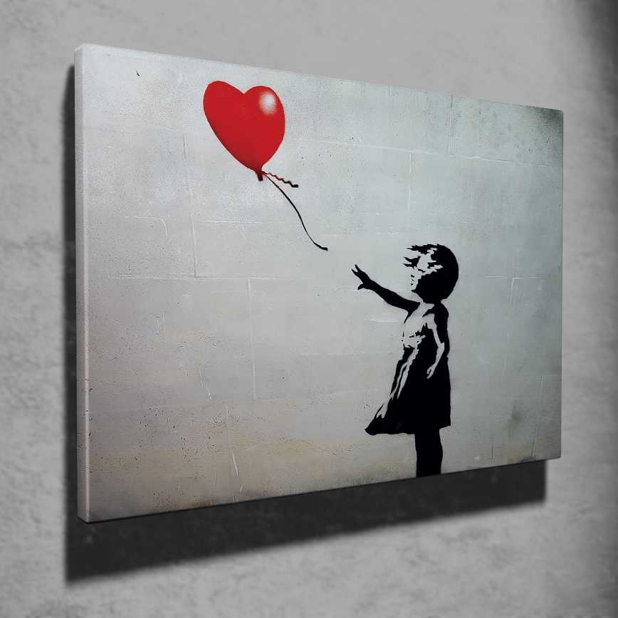 Pintura de parede sobre tela 50x70 cm preto/cinzento