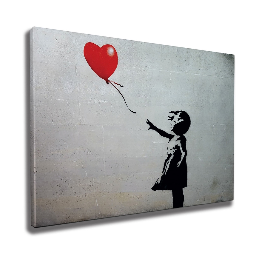 Pintura de parede sobre tela 50x70 cm preto/cinzento