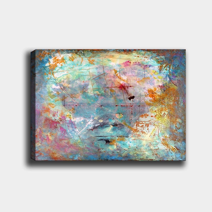 Pintura de parede sobre tela 70x100 cm multicolorido