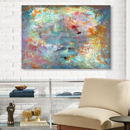 Pintura de parede sobre tela 70x100 cm multicolorido