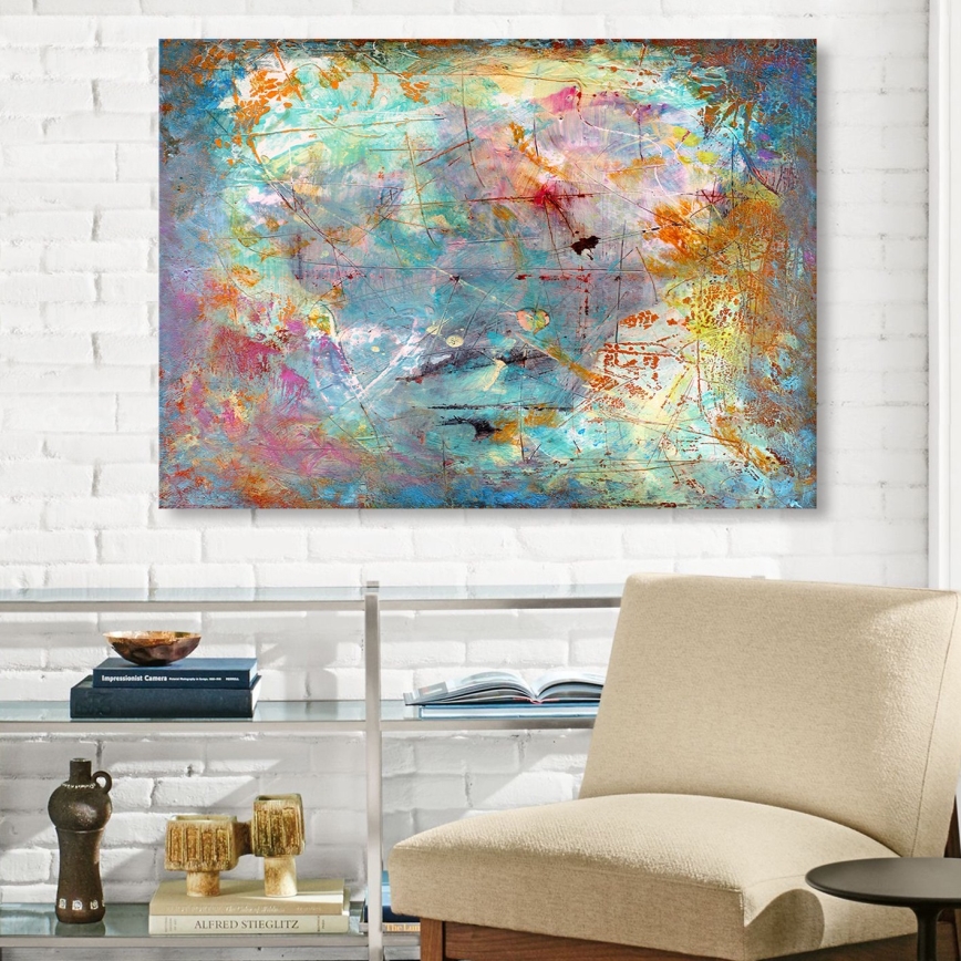Pintura de parede sobre tela 70x100 cm multicolorido