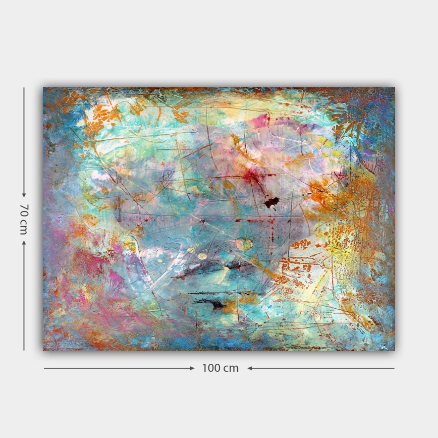Pintura de parede sobre tela 70x100 cm multicolorido