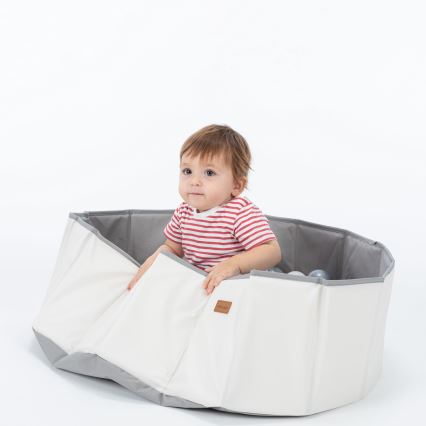 Piscina seca para crianças com bolas d. 80 cm branco/cinzento