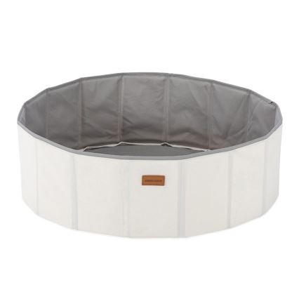 Piscina seca para crianças com bolas d. 80 cm branco/cinzento