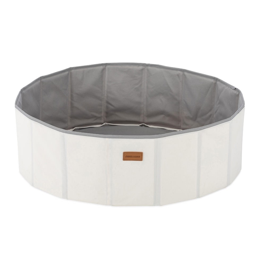 Piscina seca para crianças com bolas d. 80 cm branco/cinzento