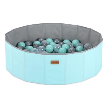 Piscina seca para crianças com bolas diâmetro 80 cm azul/cinzento