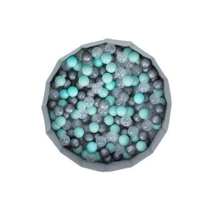 Piscina seca para crianças com bolas diâmetro 80 cm azul/cinzento