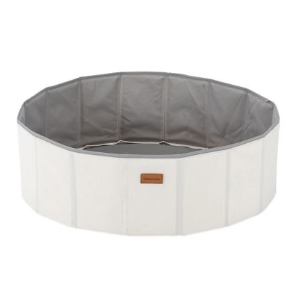 Piscina seca para crianças com bolas diâmetro 80 cm branco/cinzento