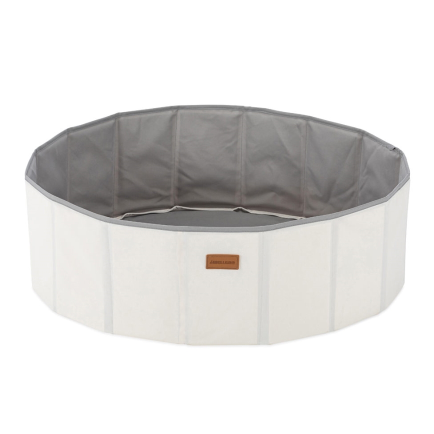 Piscina seca para crianças com bolas diâmetro 80 cm branco/cinzento