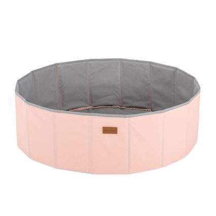 Piscina seca para crianças com bolas diâmetro 80 cm rosa/cinzento