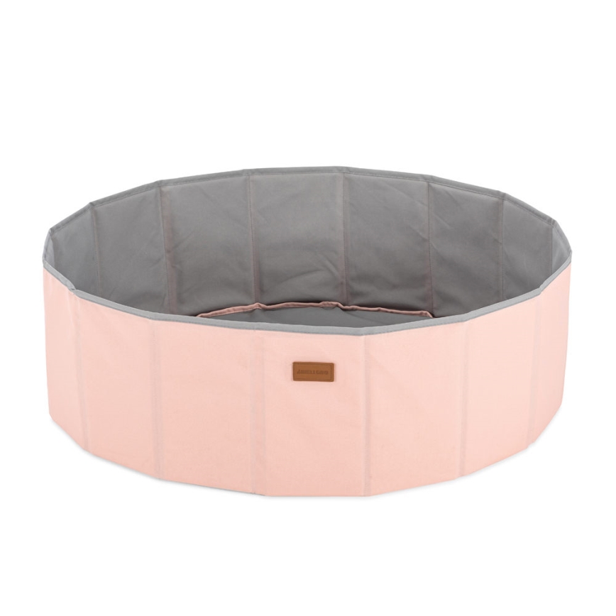 Piscina seca para crianças com bolas diâmetro 80 cm rosa/cinzento