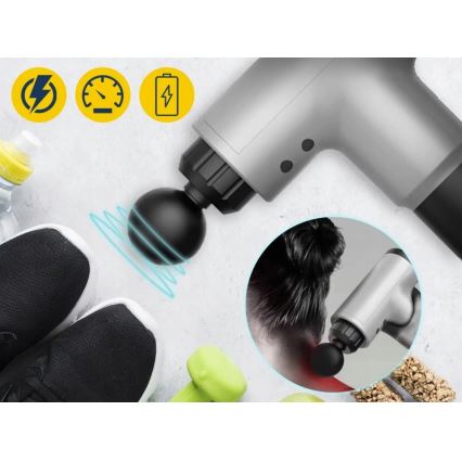 Pistola de massagem recarregável 20W/8,4V 1500 mAh