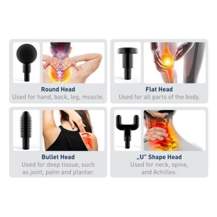Pistola de massagem recarregável 20W/8,4V 1500 mAh