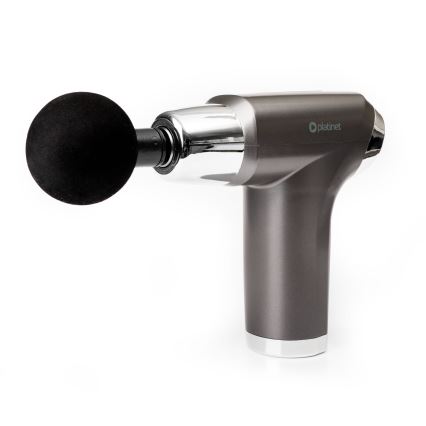 Pistola de massagem recarregável com 4 cabeças 25W/5V 1200 mAh