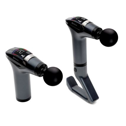 Pistola de massagem recarregável com 4 cabeças e fita 25W/5V 1500 mAh