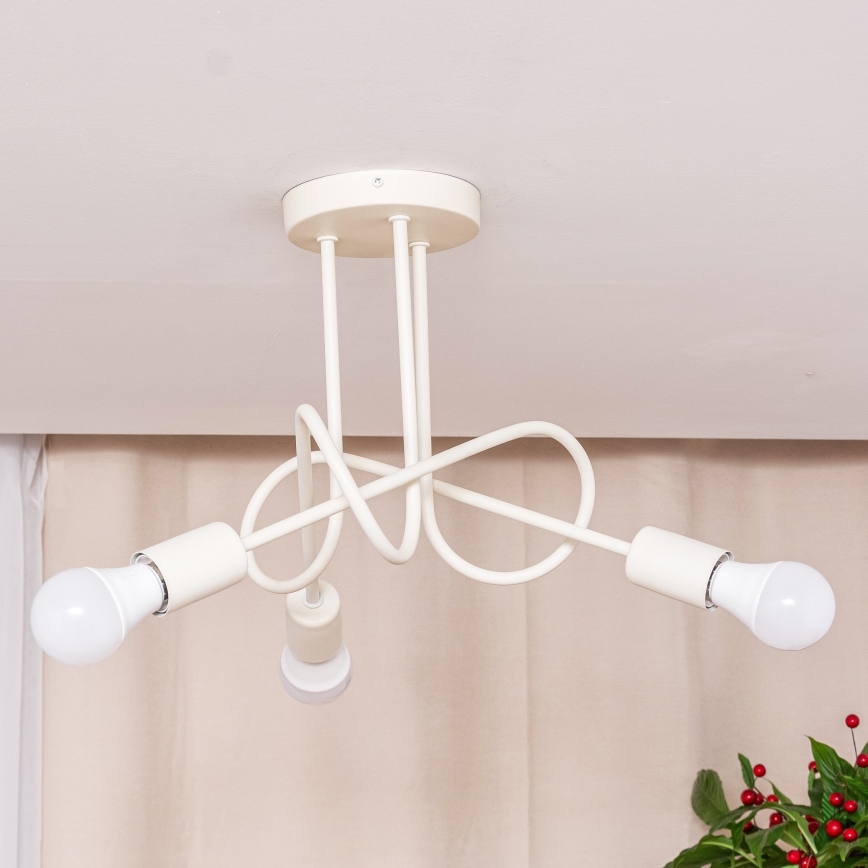 Plafon de teto OXFORD 3xE27/15W/230V creme