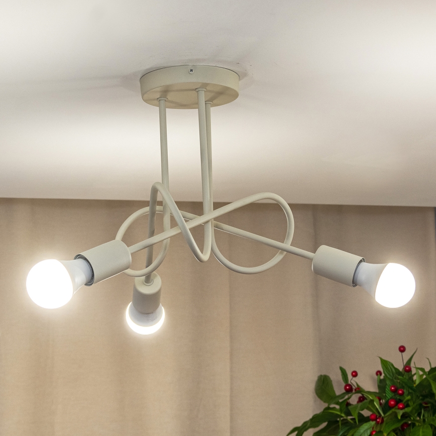 Plafon de teto OXFORD 3xE27/15W/230V creme