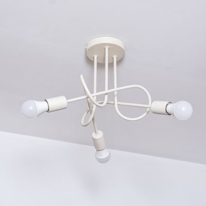 Plafon de teto OXFORD 3xE27/15W/230V creme