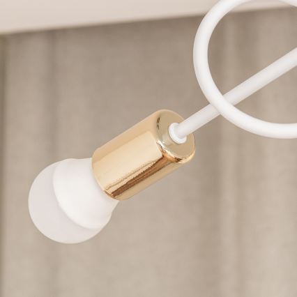 Plafon OXFORD 3xE27/15W/230V dourado/branco