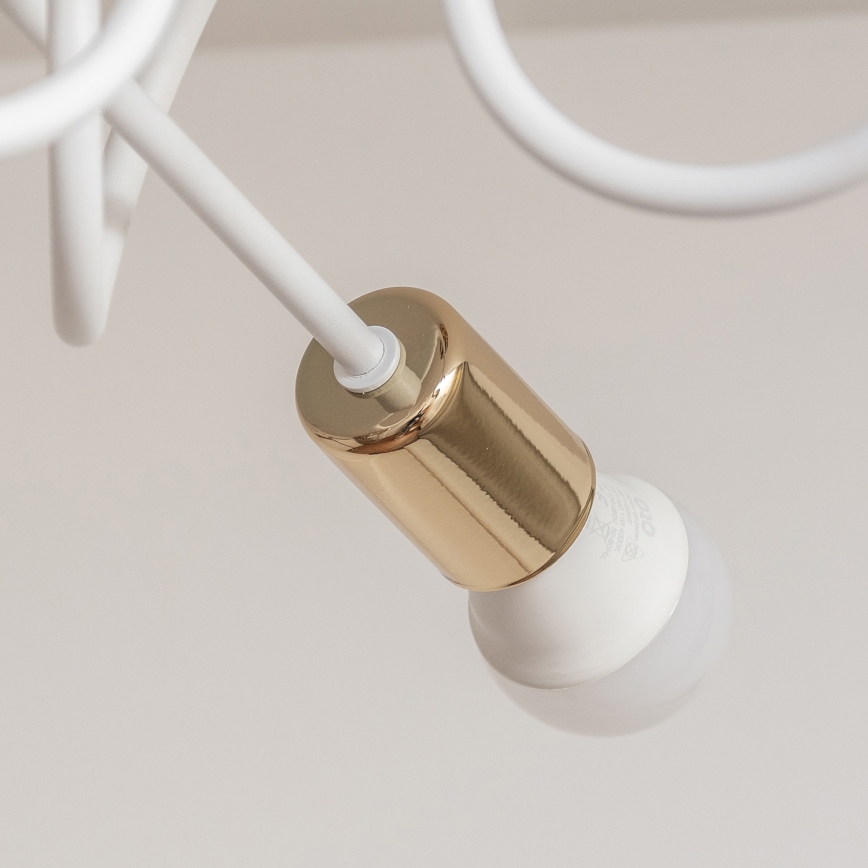 Plafon OXFORD 3xE27/15W/230V dourado/branco