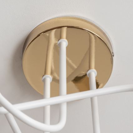 Plafon OXFORD 3xE27/15W/230V dourado/branco