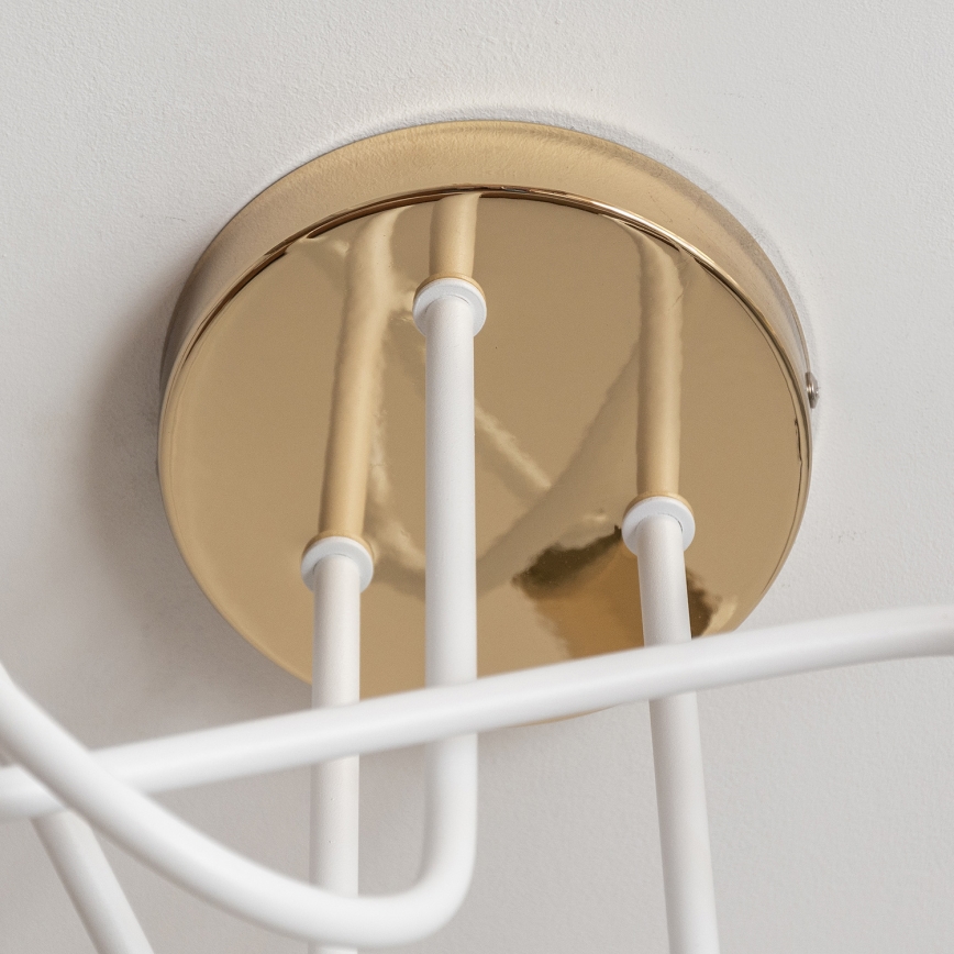 Plafon OXFORD 3xE27/15W/230V dourado/branco