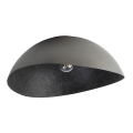 Plafon SOLARIS 1xE27/60W/230V diâmetro 33 cm prata/preto