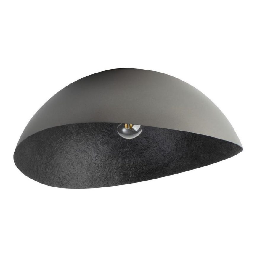 Plafon SOLARIS 1xE27/60W/230V diâmetro 48 cm prata/preto