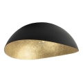 Plafon SOLARIS 1xE27/60W/230V diâmetro 69 cm preto/dourado