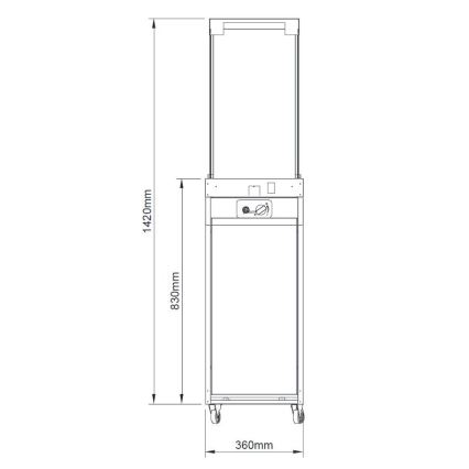 Planika - Lareira exterior a gás 142x36 cm 8kW cinzento + capa de proteção