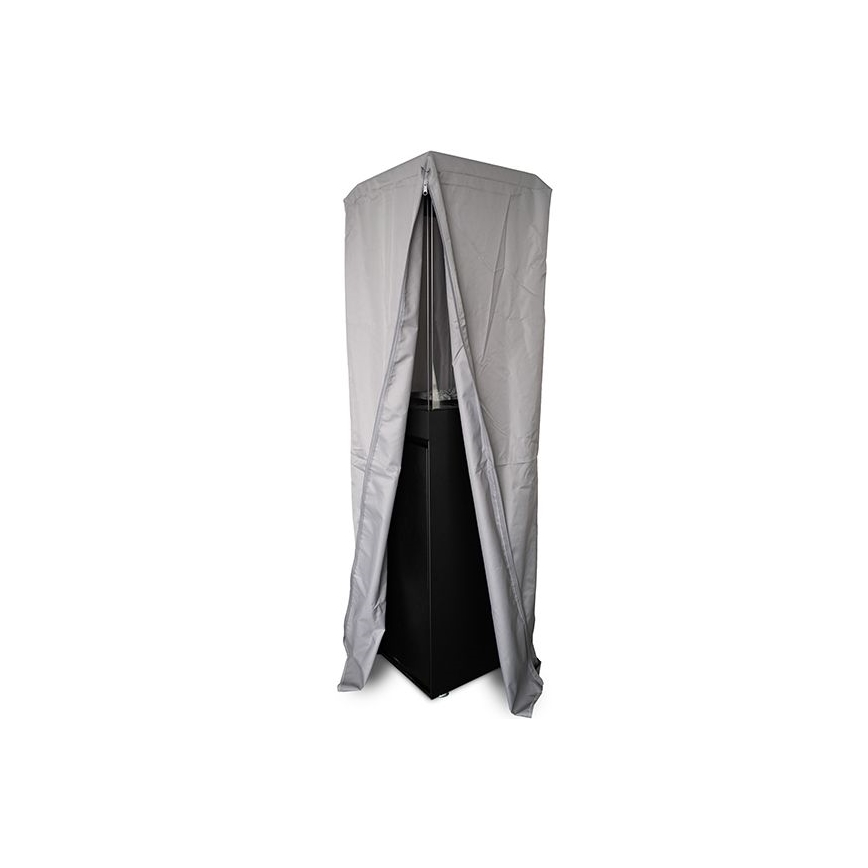 Planika - Lareira exterior a gás 142x36 cm 8kW 1xAAA preto + capa de proteção